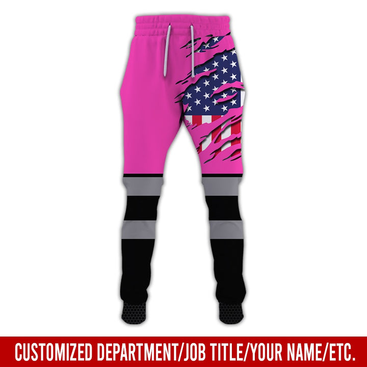 Personalized Name And Flag Workwear Style All Over Printed Clothes ND685