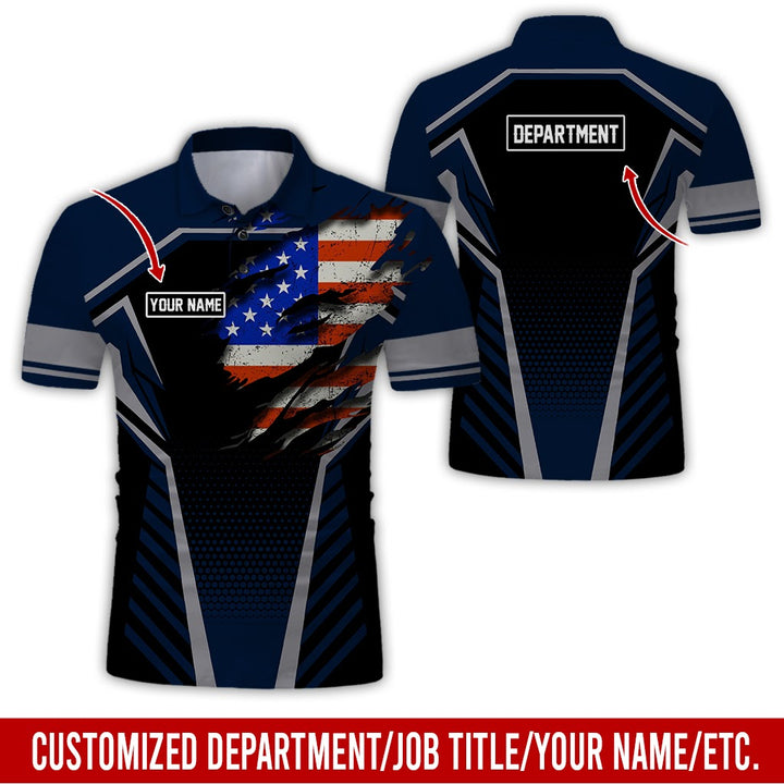 Personalized Name And Flag Workwear Style All Over Printed Clothes ND685