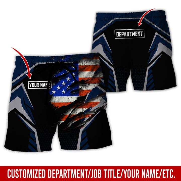 Personalized Name And Flag Workwear Style All Over Printed Clothes ND685