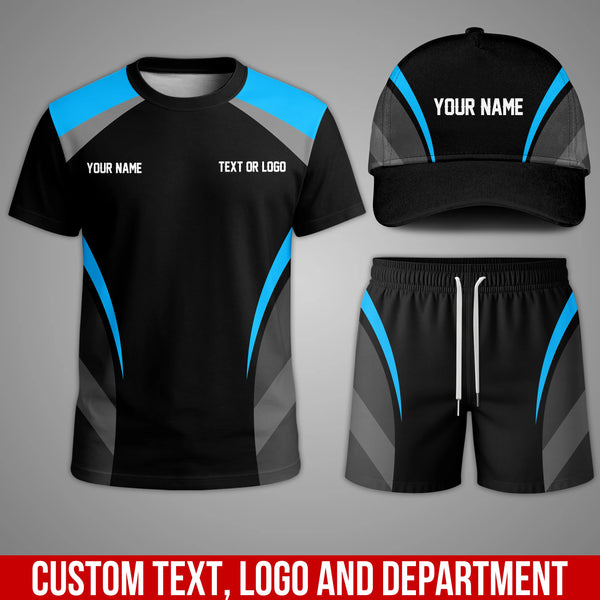 Custom Team Uniform Set – Personalized T-Shirt, Shorts & Cap for Work or Sports