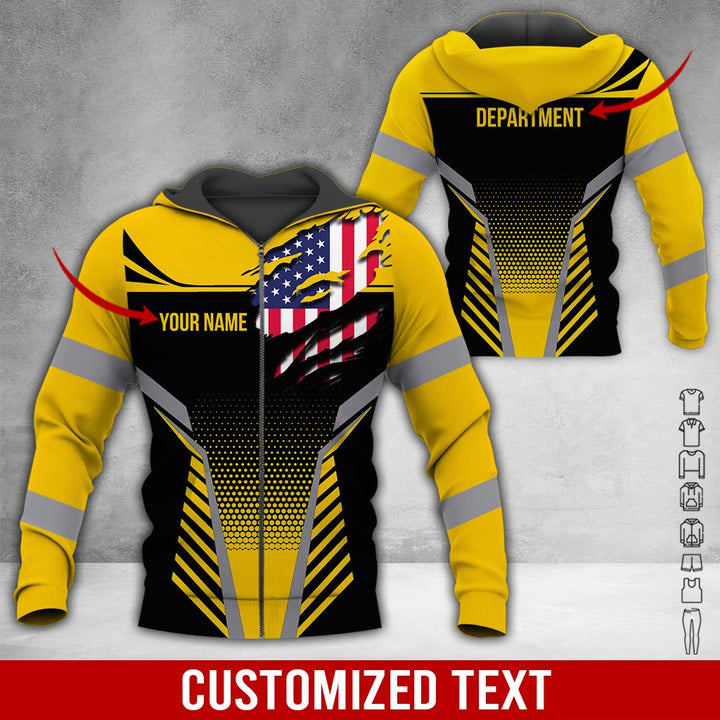 Personalized Name Workwear Style 3D All Over Printed Clothes DV946