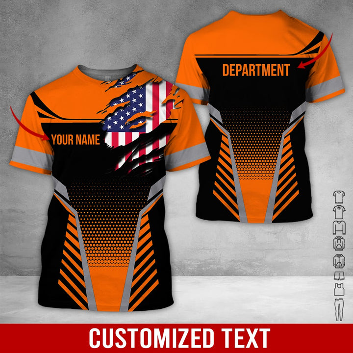 Personalized Name Workwear Style 3D All Over Printed Clothes DV946