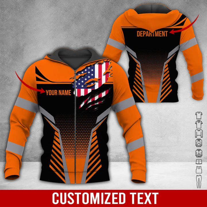 Personalized Name Workwear Style 3D All Over Printed Clothes DV946