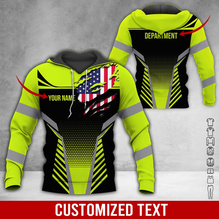 Personalized Name Workwear Style 3D All Over Printed Clothes DV946