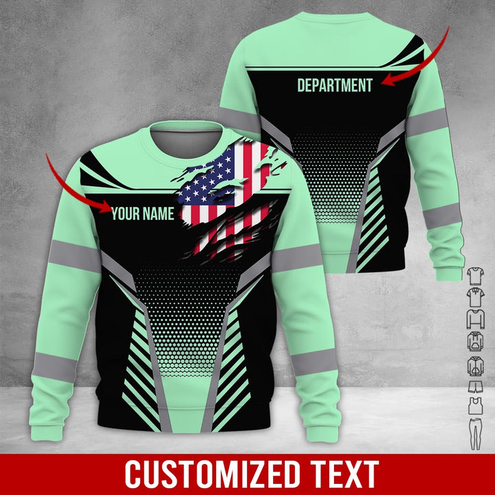Personalized Name Workwear Style 3D All Over Printed Clothes DV946