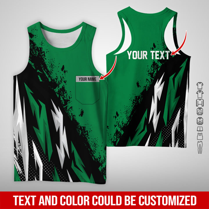 Pocket-Custom Text Uniform Full Colors All Over Printed Clothes TY566