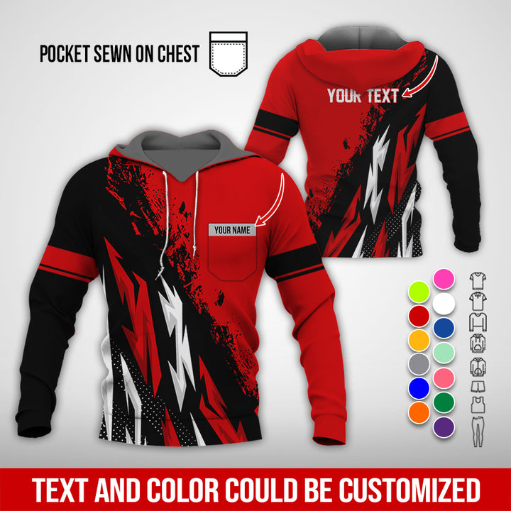 Pocket-Custom Text Uniform Full Colors All Over Printed Clothes TY566