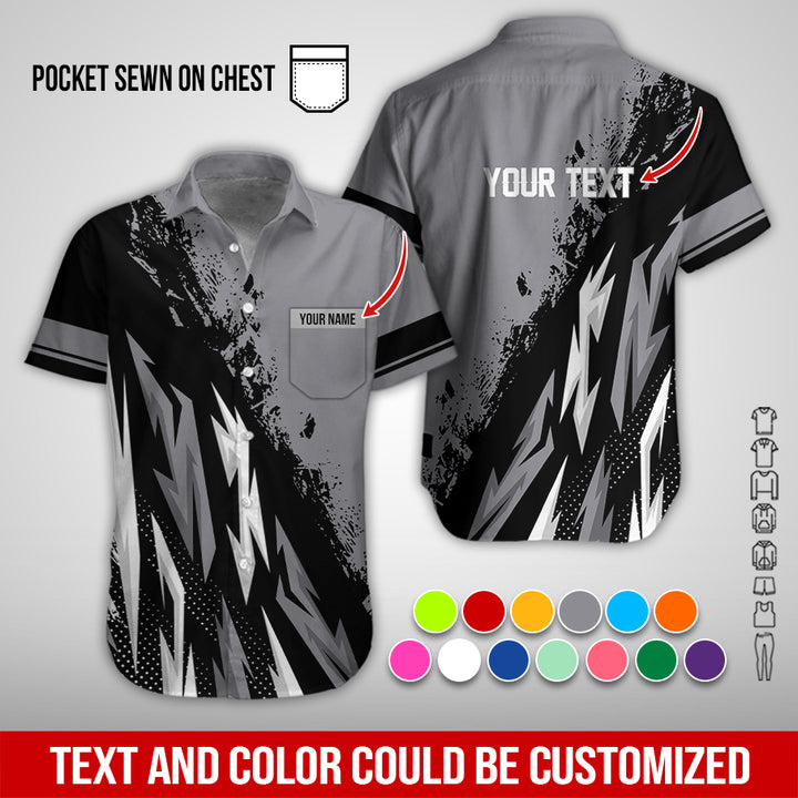 Pocket-Custom Text Uniform Full Colors All Over Printed Clothes TY566