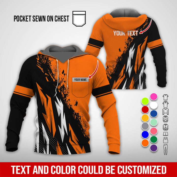 Pocket-Custom Text Uniform Full Colors All Over Printed Clothes TY566