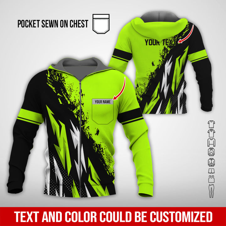 Pocket-Custom Text Uniform Full Colors All Over Printed Clothes TY566