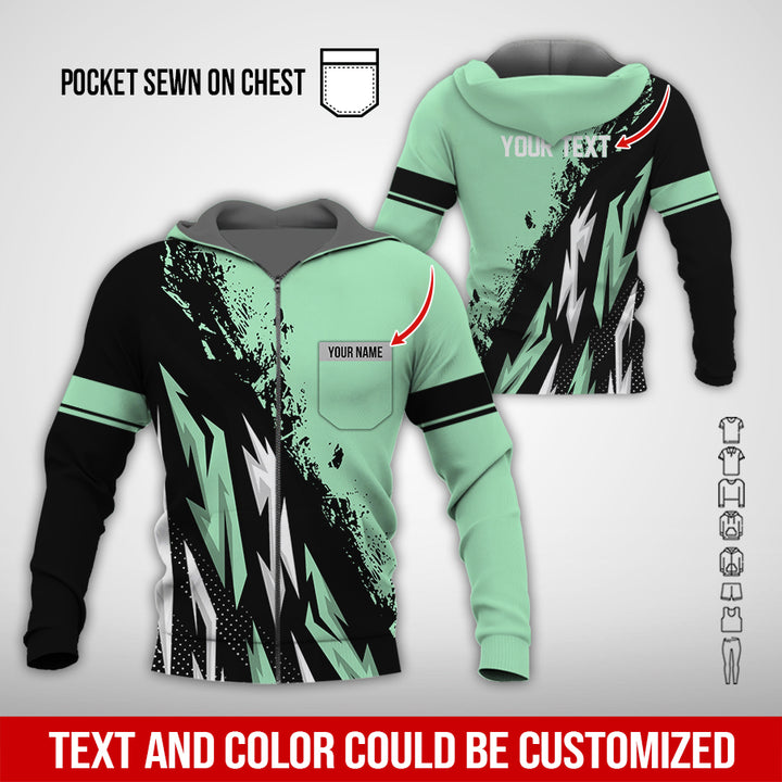 Pocket-Custom Text Uniform Full Colors All Over Printed Clothes TY566