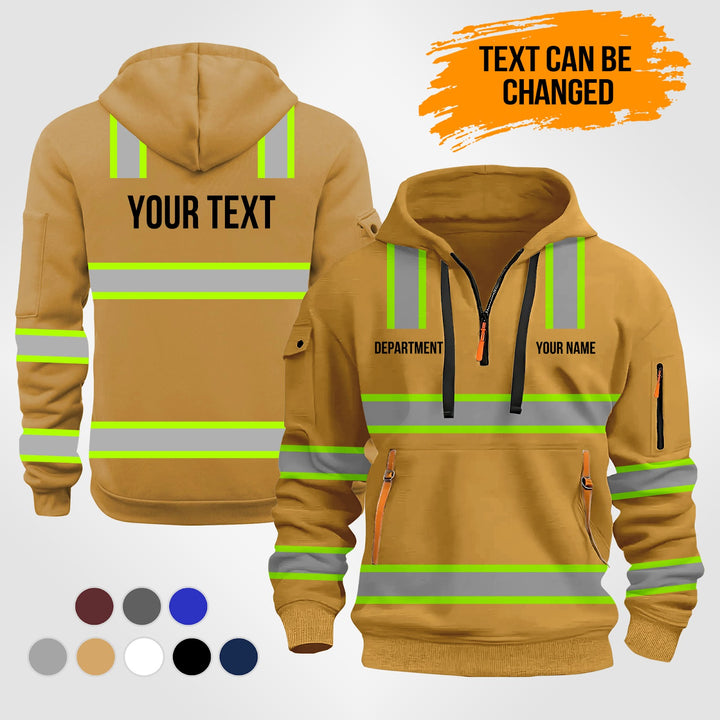 Customized Name And Color Love Heavy Equipment Uniform Quarter Zip Hoodie KS491