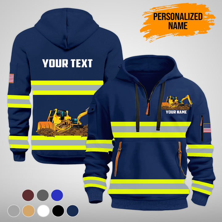 Love Heavy Equipment Uniform Style Top Gift Man? Quarter Zip Hoodie FY95