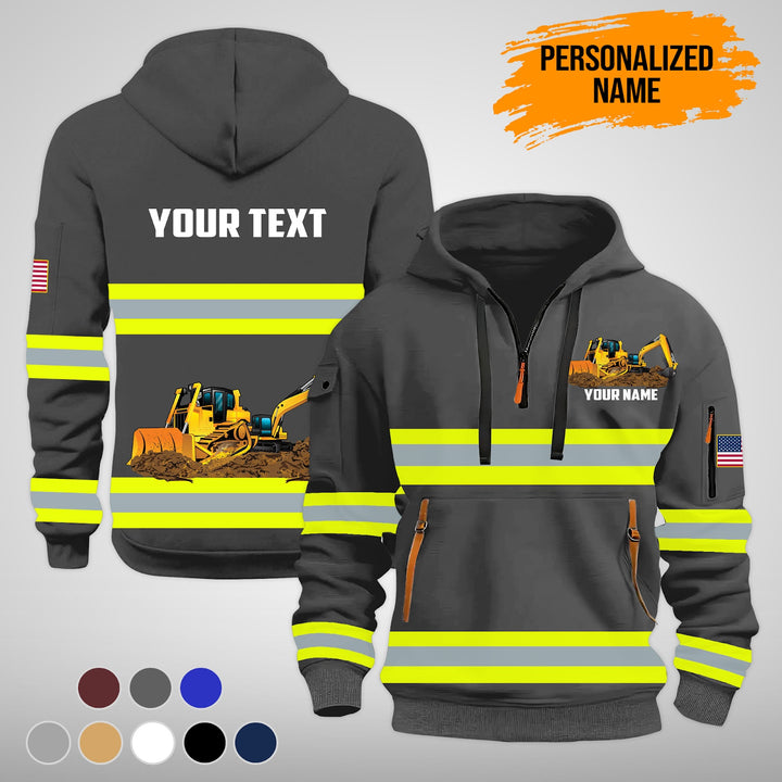 Love Heavy Equipment Uniform Style Top Gift Man? Quarter Zip Hoodie FY95