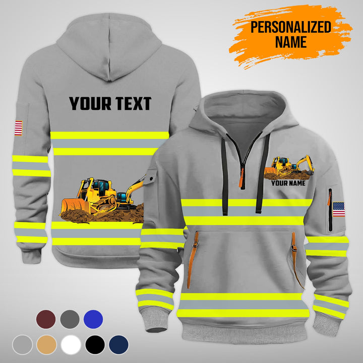 Love Heavy Equipment Uniform Style Top Gift Man? Quarter Zip Hoodie FY95