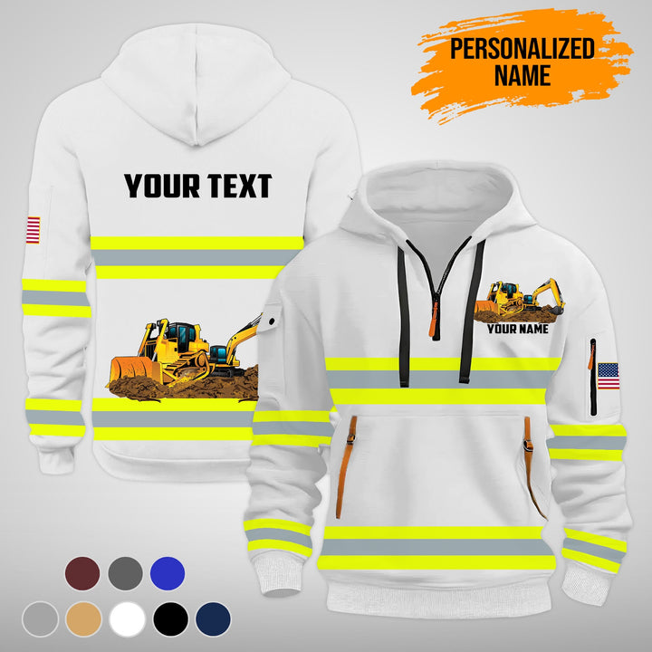 Love Heavy Equipment Uniform Style Top Gift Man? Quarter Zip Hoodie FY95