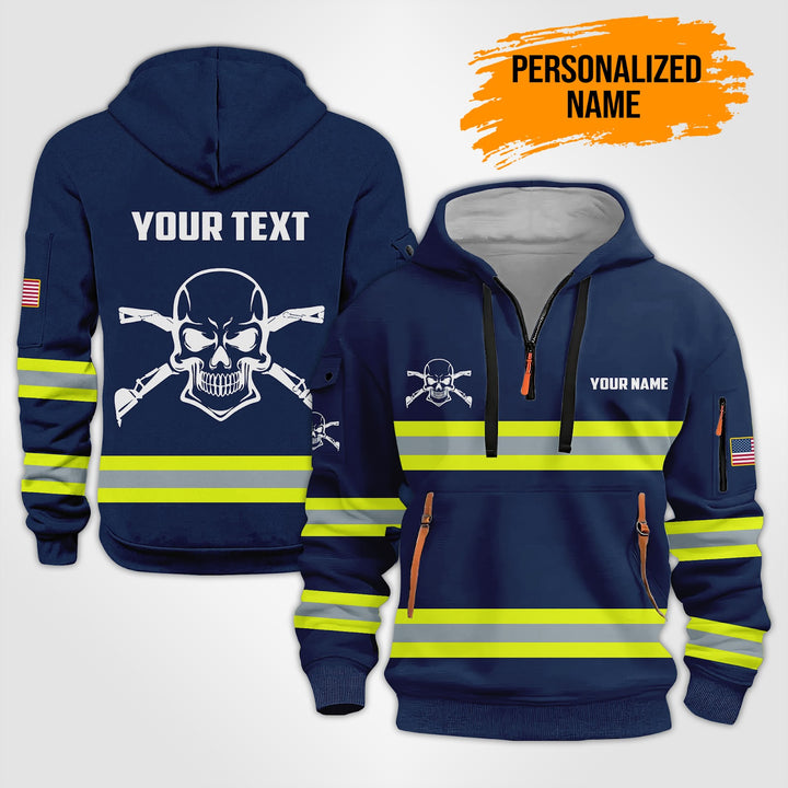 Love Heavy Equipment Uniform Style Top Gift Man? Quarter Zip Hoodie TZ752