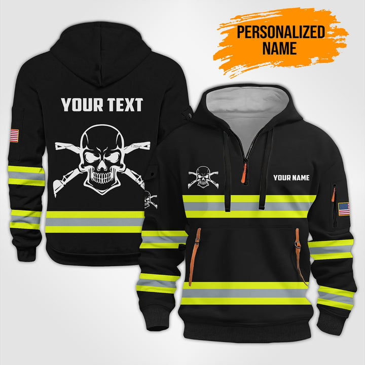 Love Heavy Equipment Uniform Style Top Gift Man? Quarter Zip Hoodie TZ752