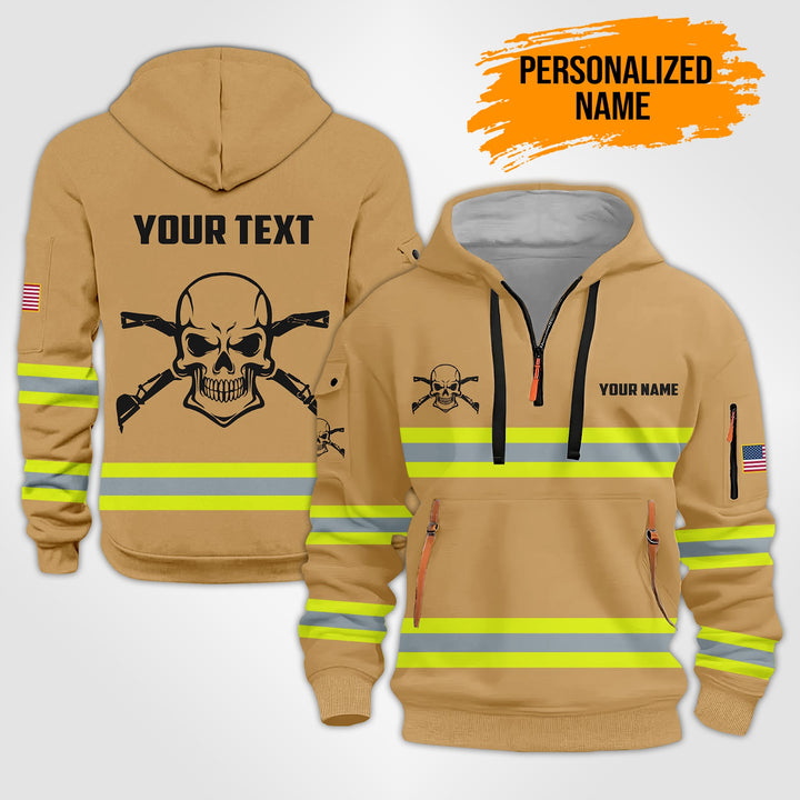 Love Heavy Equipment Uniform Style Top Gift Man? Quarter Zip Hoodie TZ752
