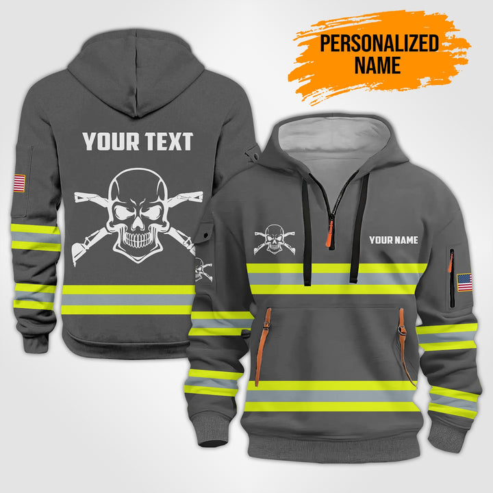 Love Heavy Equipment Uniform Style Top Gift Man? Quarter Zip Hoodie TZ752