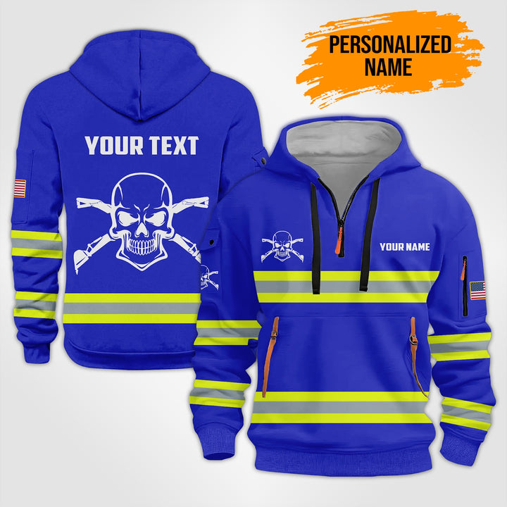 Love Heavy Equipment Uniform Style Top Gift Man? Quarter Zip Hoodie TZ752