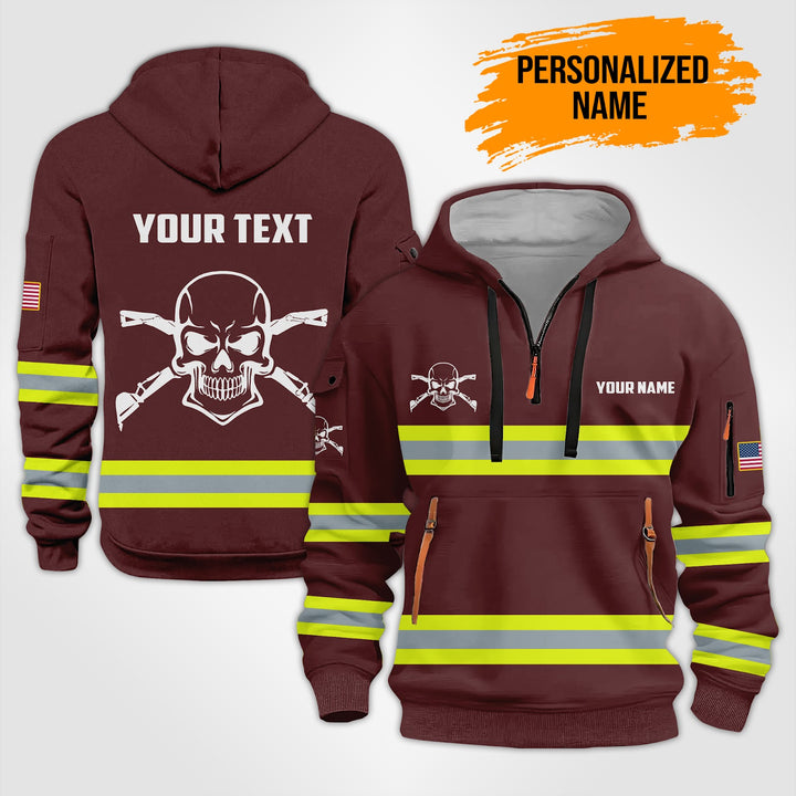 Love Heavy Equipment Uniform Style Top Gift Man? Quarter Zip Hoodie TZ752