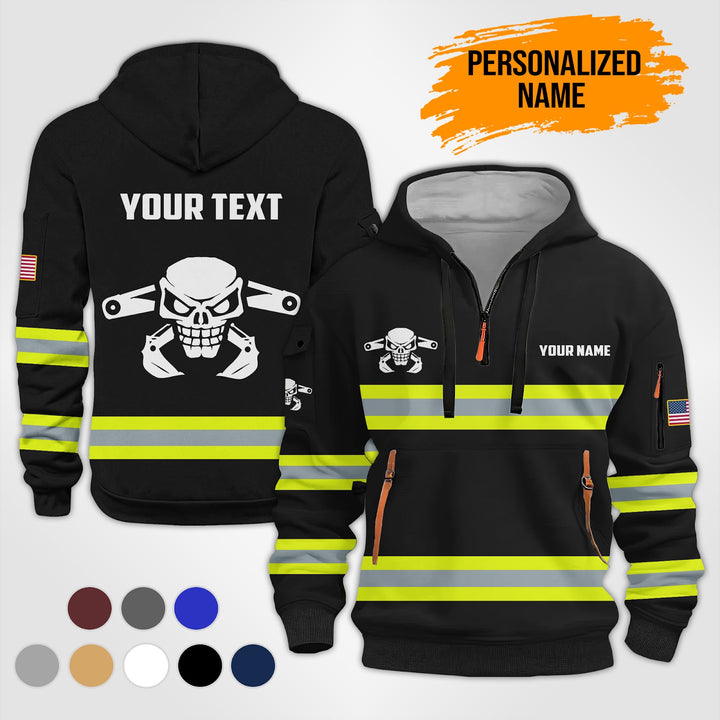 Love Heavy Equipment Uniform Style Top Gift Man? Quarter Zip Hoodie TZ773