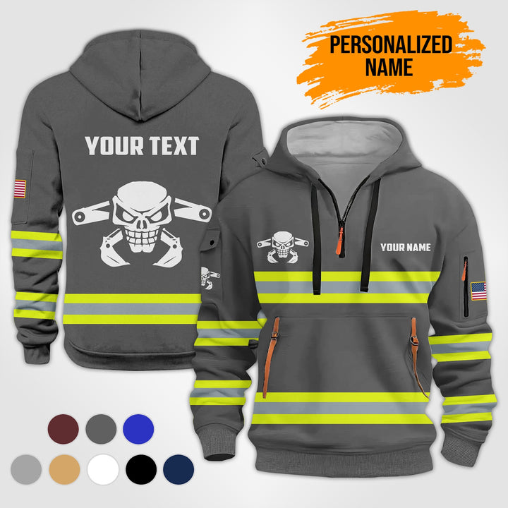 Love Heavy Equipment Uniform Style Top Gift Man? Quarter Zip Hoodie TZ773