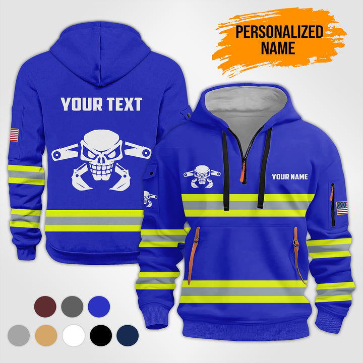 Love Heavy Equipment Uniform Style Top Gift Man? Quarter Zip Hoodie TZ773