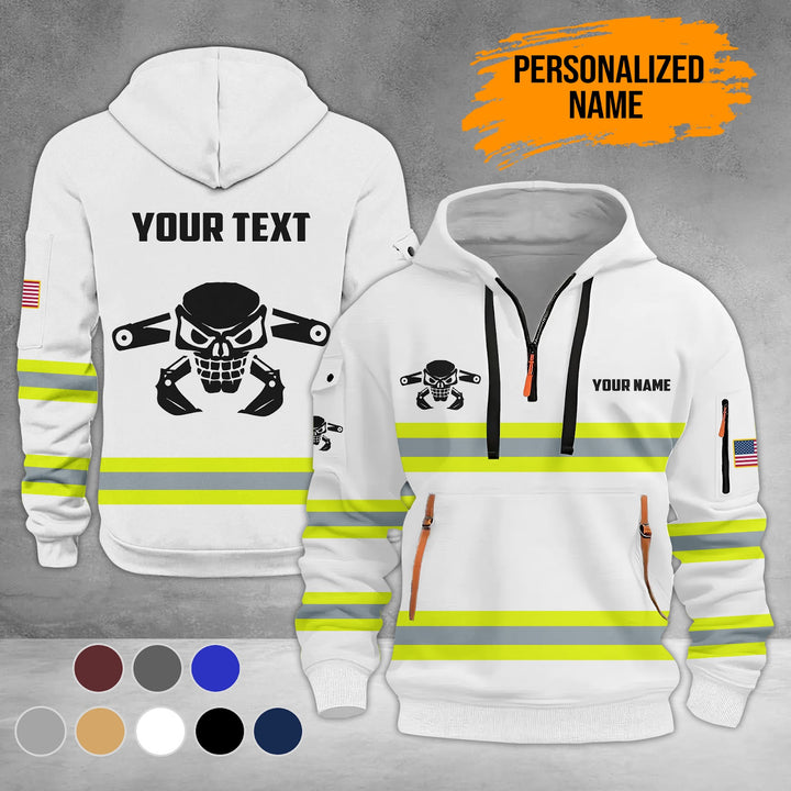 Love Heavy Equipment Uniform Style Top Gift Man? Quarter Zip Hoodie TZ773