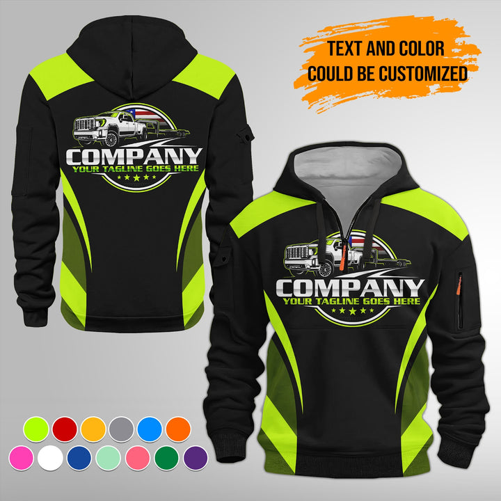 Personalized Name Pickup Trailer 3D Printed Quarter Zip Hoodie FY358