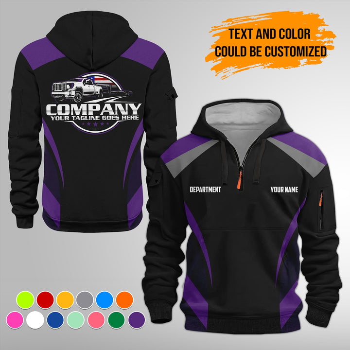 Personalized Name Pickup Trailer 3D Printed Quarter Zip Hoodie FY358