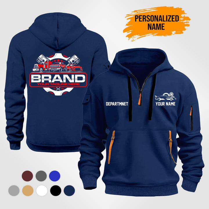 Personalized Name Car Service 3D Printed Quarter Zip Hoodie ST170
