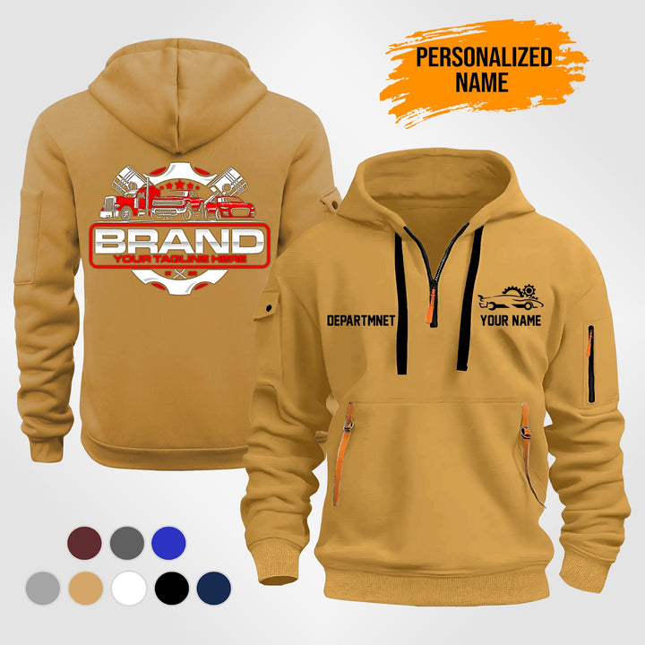 Personalized Name Car Service 3D Printed Quarter Zip Hoodie ST170