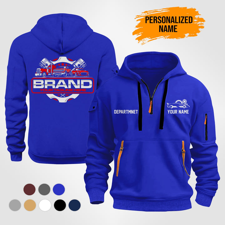 Personalized Name Car Service 3D Printed Quarter Zip Hoodie ST170