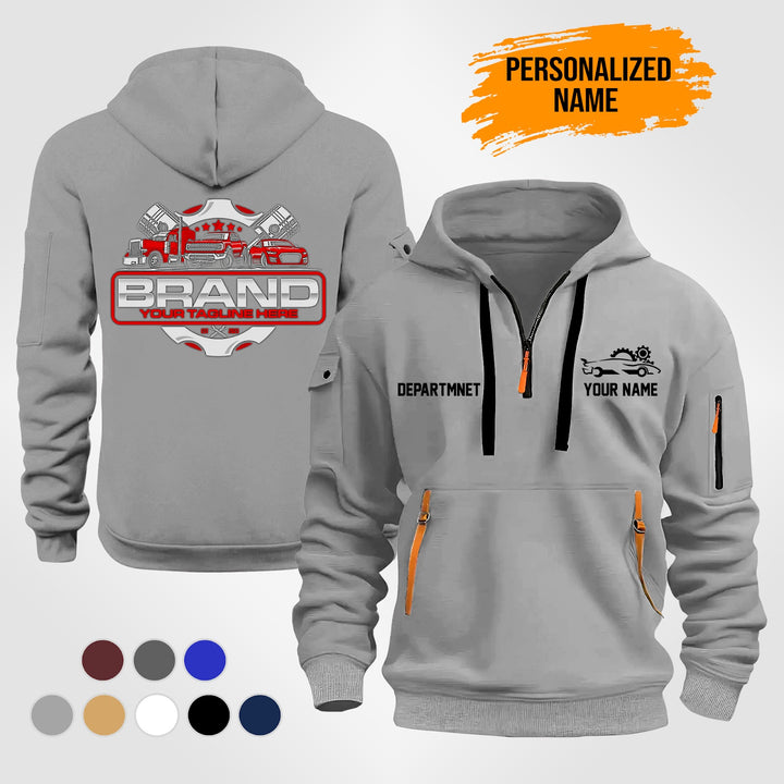 Personalized Name Car Service 3D Printed Quarter Zip Hoodie ST170