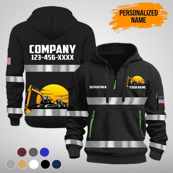 Love Heavy Equipment Uniform Style Top Gift 3D Quarter Zip FY367