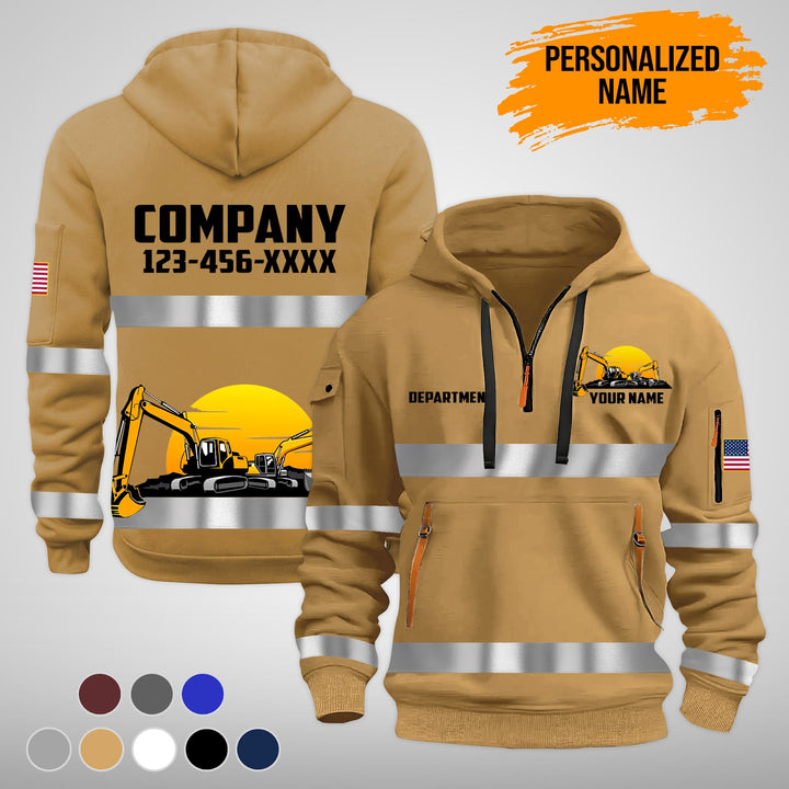 Love Heavy Equipment Uniform Style Top Gift 3D Quarter Zip FY367