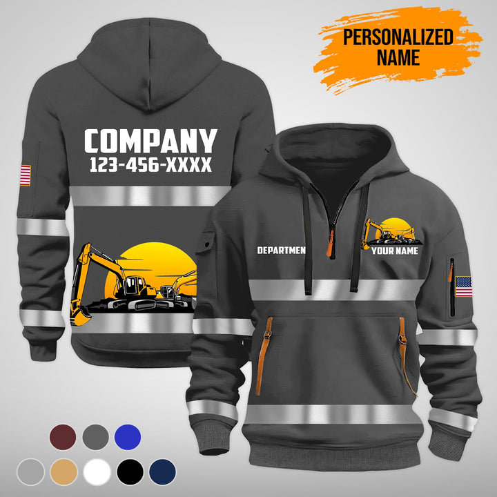 Love Heavy Equipment Uniform Style Top Gift 3D Quarter Zip FY367