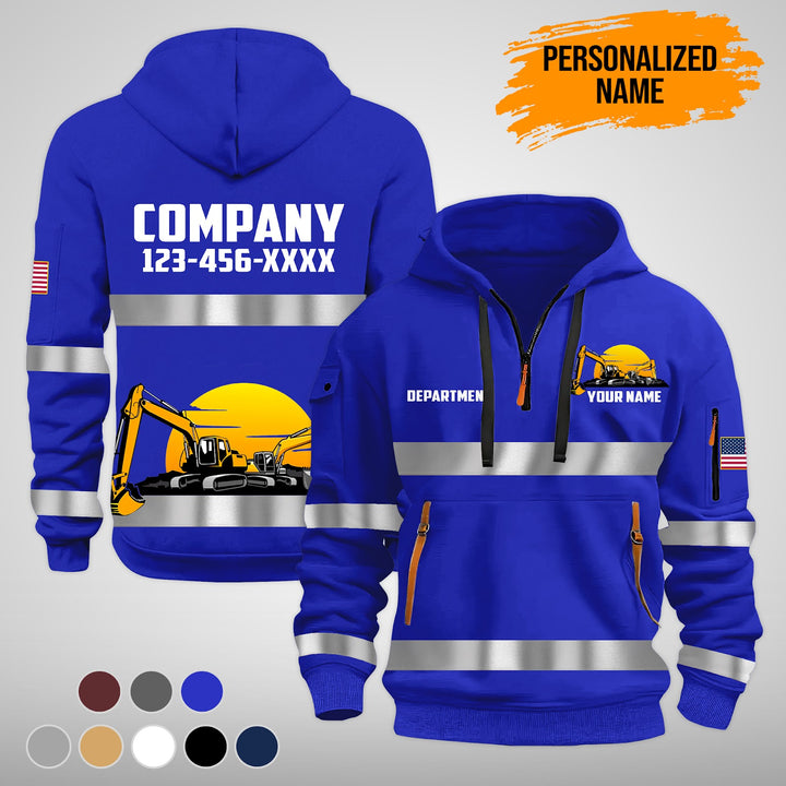 Love Heavy Equipment Uniform Style Top Gift 3D Quarter Zip FY367