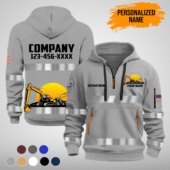 Love Heavy Equipment Uniform Style Top Gift 3D Quarter Zip FY367