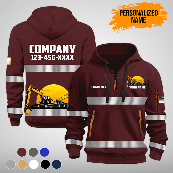 Love Heavy Equipment Uniform Style Top Gift 3D Quarter Zip FY367