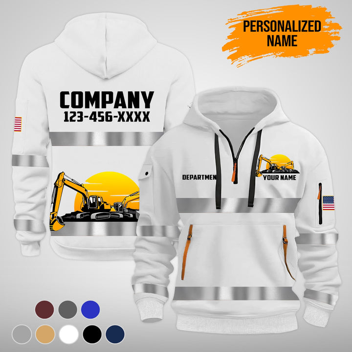 Love Heavy Equipment Uniform Style Top Gift 3D Quarter Zip FY367