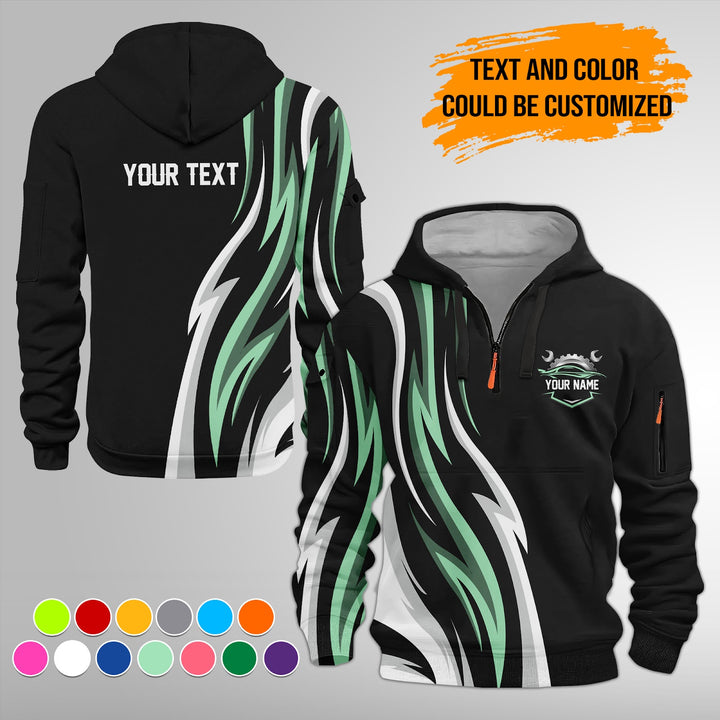 Custom Text Uniform Full Colors Sport Style Top Gift Man 3D Quarter Zip FY411