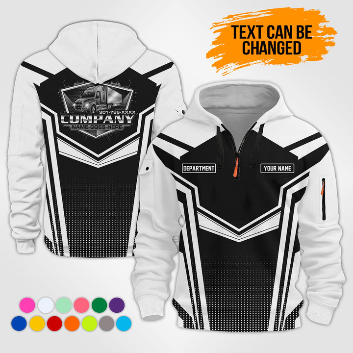 Personalized Name Trucking 3D Printed Quarter Zip Hoodie KS927