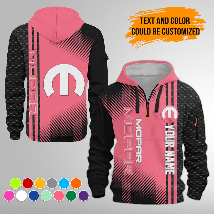 Personalized Name And Flag Mo Car Service 3D Quarter Zip Hoodie FY430