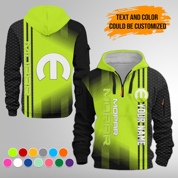 Personalized Name And Flag Mo Car Service 3D Quarter Zip Hoodie FY430