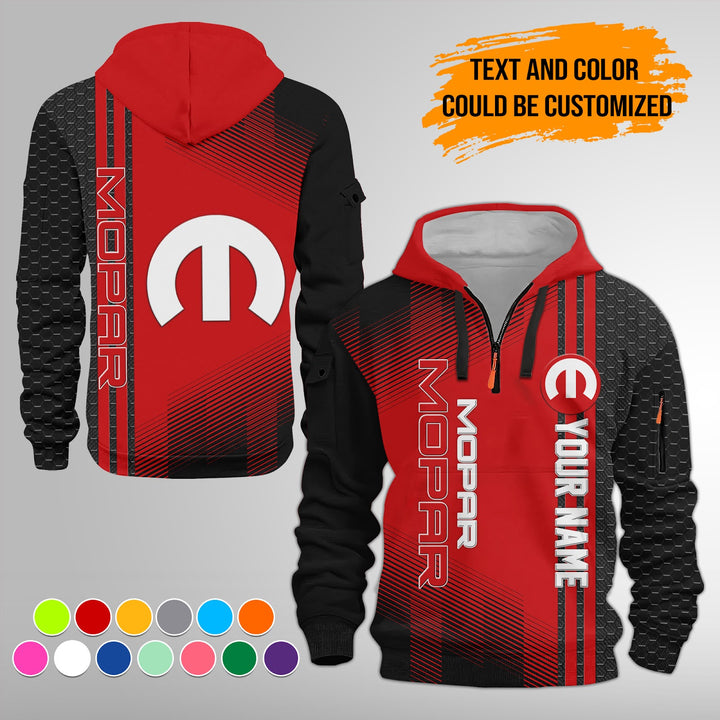 Personalized Name And Flag Mo Car Service 3D Quarter Zip Hoodie FY430