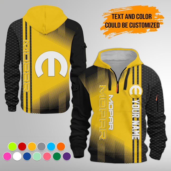 Personalized Name And Flag Mo Car Service 3D Quarter Zip Hoodie FY430