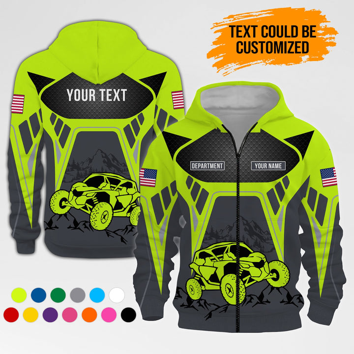 Personalized Name Love Off Road Quarter Zip Hoodie RN6
